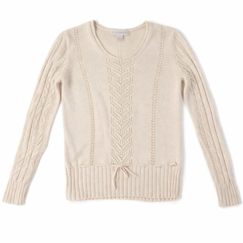 Vintage Petite Sophisticate Angora Cable Sweater S - Picture 3 of 8
